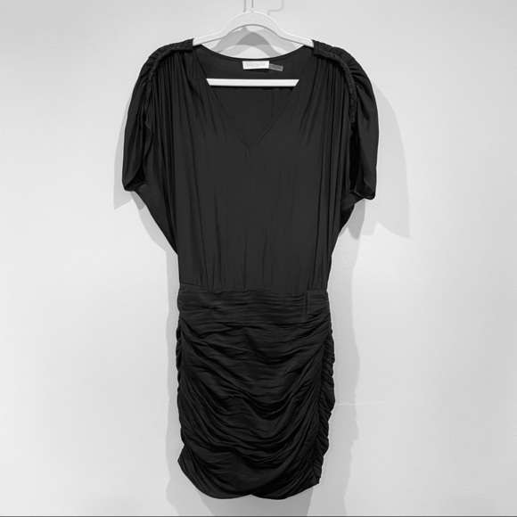 Ramy Brook Braided Shoulder Rushed‎ Black Dress 0 - Picture 3 of 12